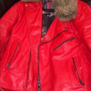 Iridium Leather Fur Jacket